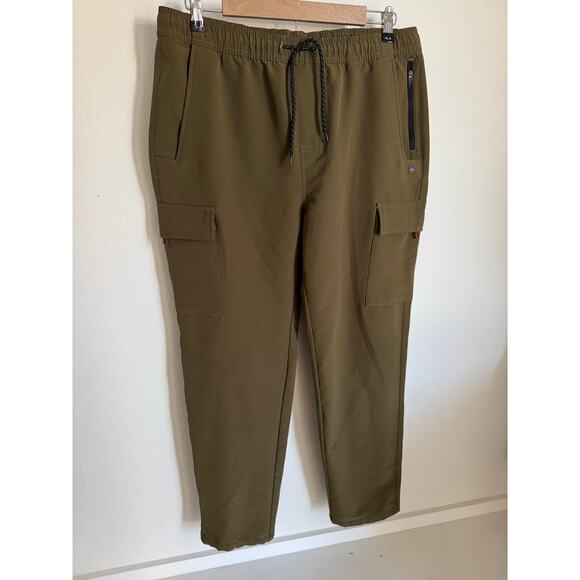 Tony Hawk Men's Tapered Track Pants Workout Size Large Hunter Green GorpCore - Picture 3 of 10